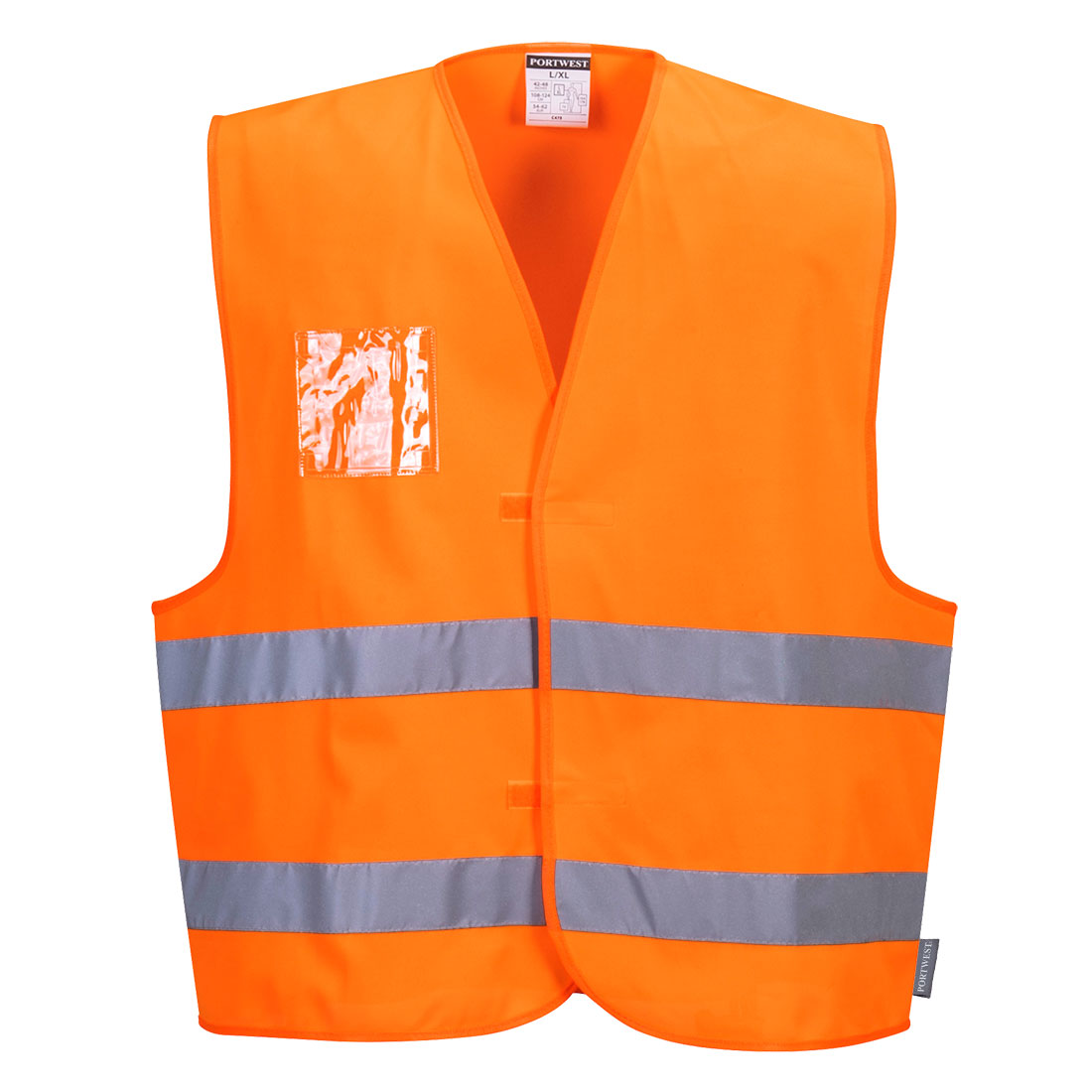 Gilet HV orange avec porte-badge