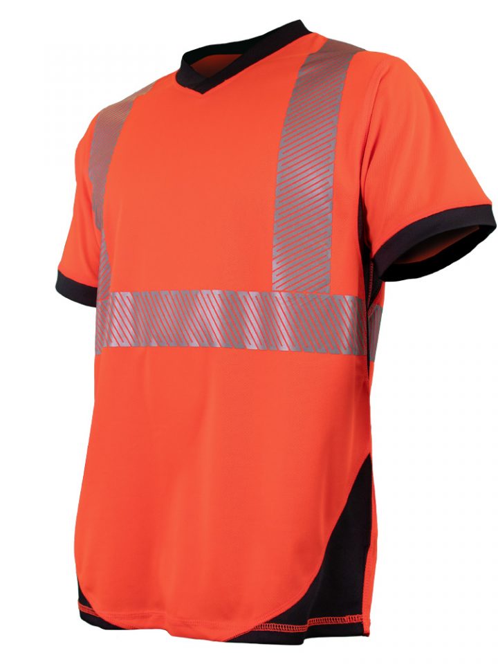 Tee shirt MC Futuna HV orange - V7064