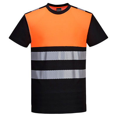 Tee shirt HV MC orange/noir Classe 1 - V9018